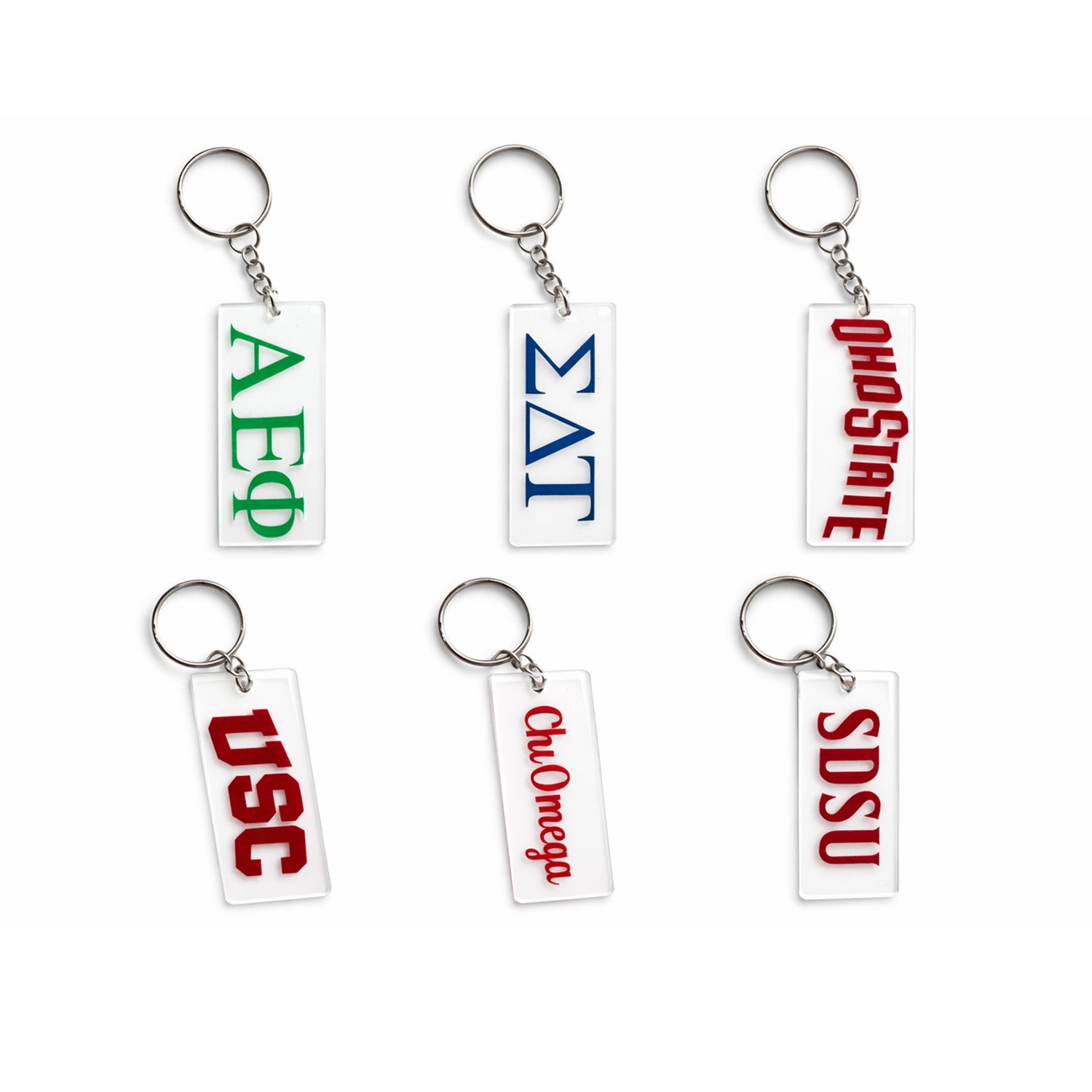Personalized College Acrylic Keychain