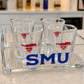 4 Shot Glasses + Tray Set